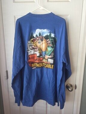 Vintage Looney Tunes Taz Long Sleeve Crew Neck 2 Sided Print SZ 2XL There Aint